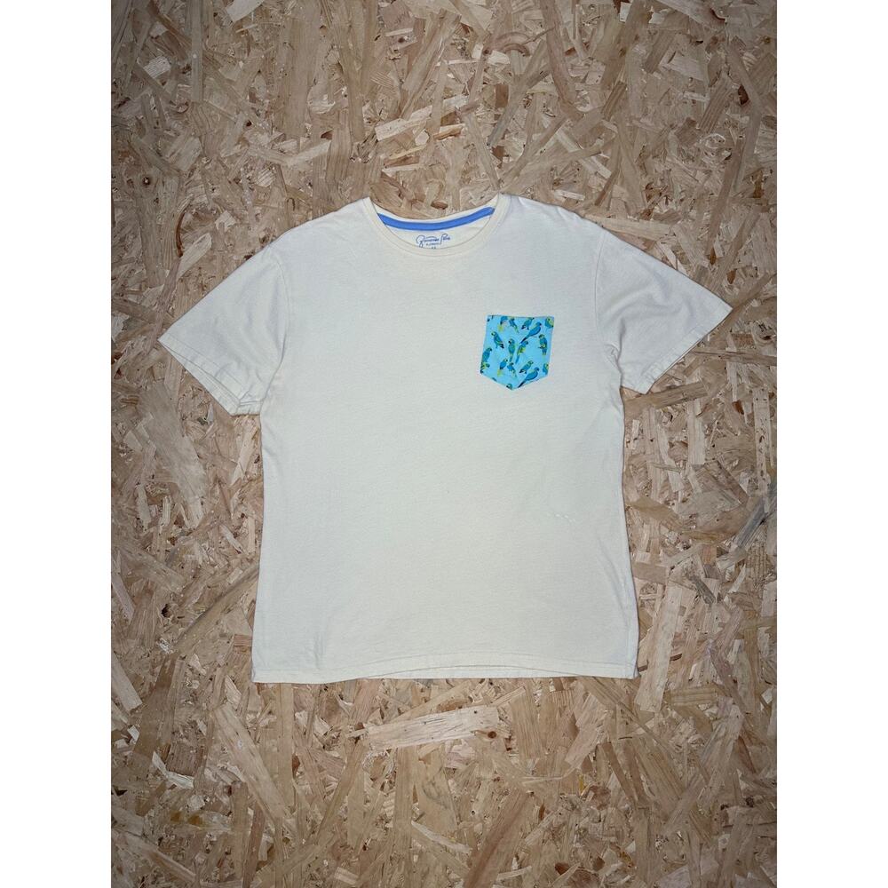 Fernando Pena Platinum Yellow Pocket Crewneck T-shirt Sz M